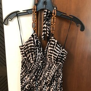 Guess animal print halter top